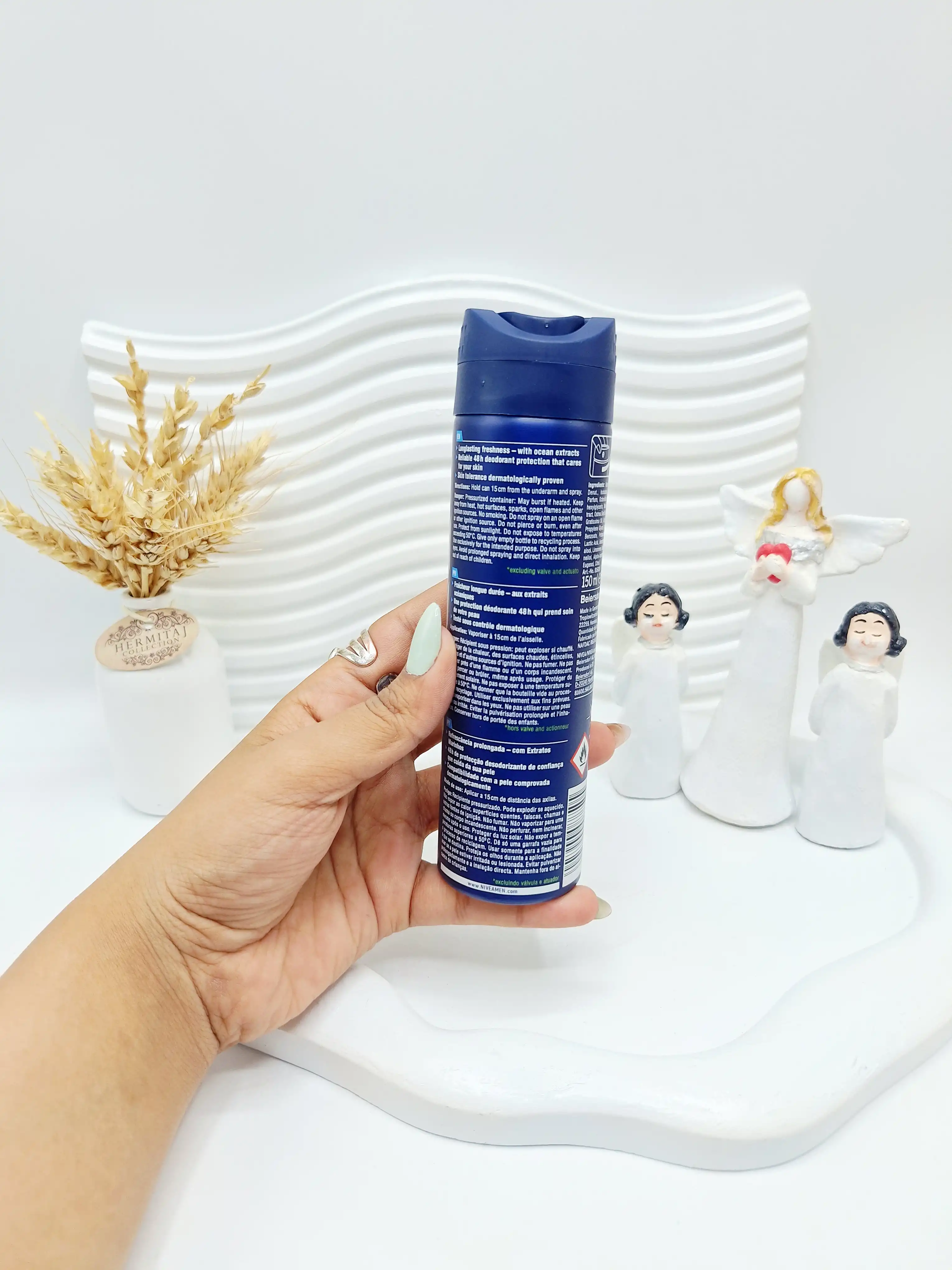 اسپری مردانه نیوآ NIVEA مدل فرش اکتیو آبی FRESH با ماندگاری ۴۸ ساعته کد 8505